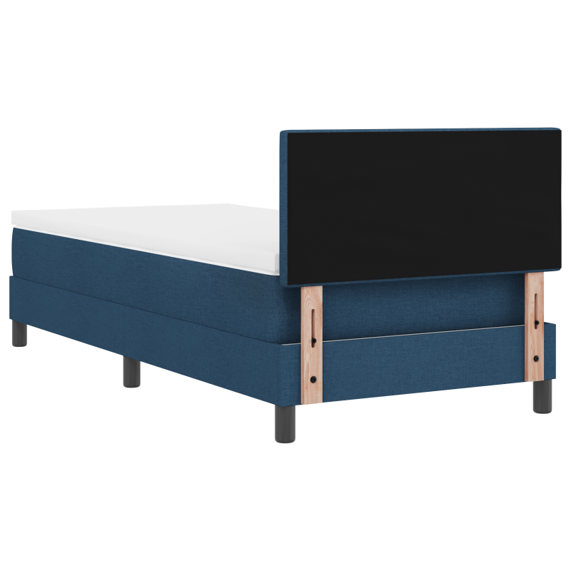 Boxspringbett mit Matratze & LED Blau 80x200 cm Stoff