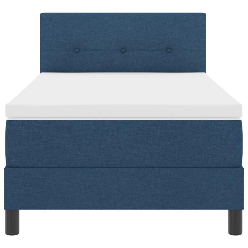Boxspringbett mit Matratze & LED Blau 90x200 cm Stoff
