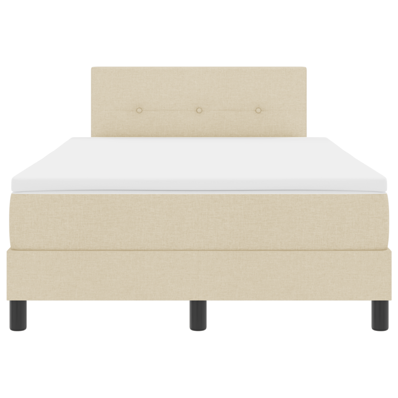 Boxspringbett mit Matratze & LED Creme 120x200 cm Stoff