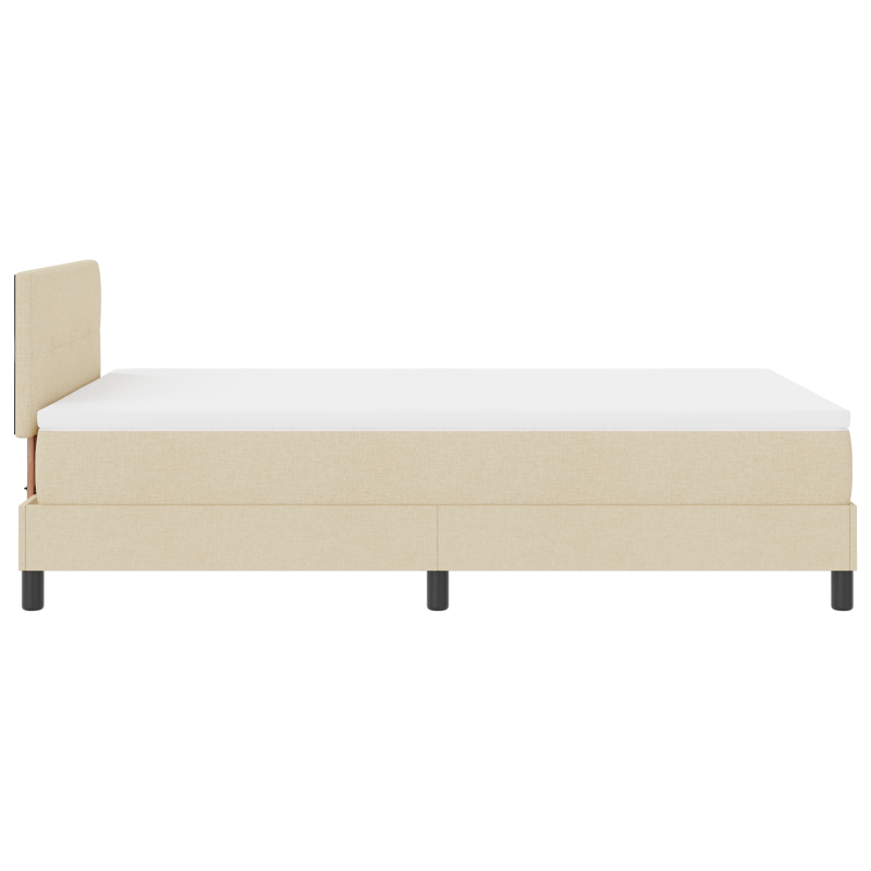 Boxspringbett mit Matratze & LED Creme 120x200 cm Stoff