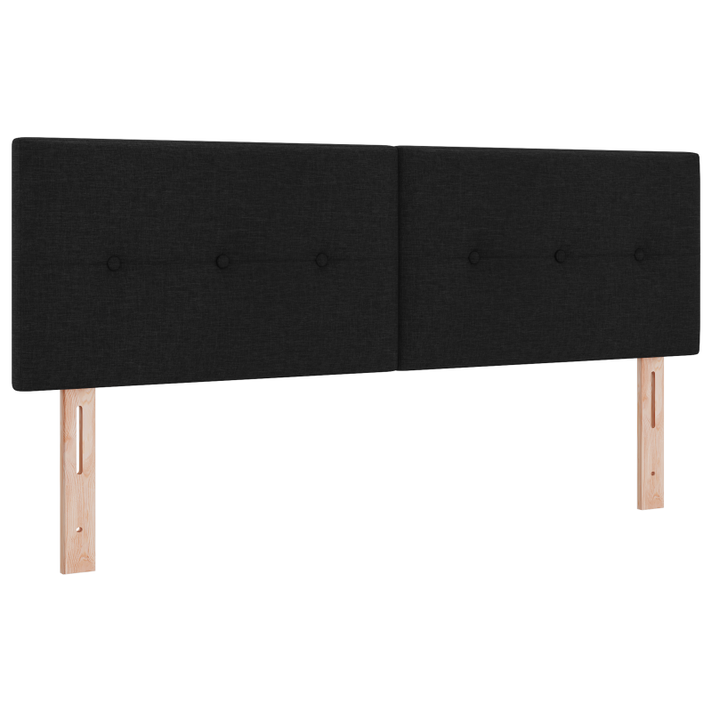 Boxspringbett mit Matratze & LED Schwarz 160x200 cm Stoff