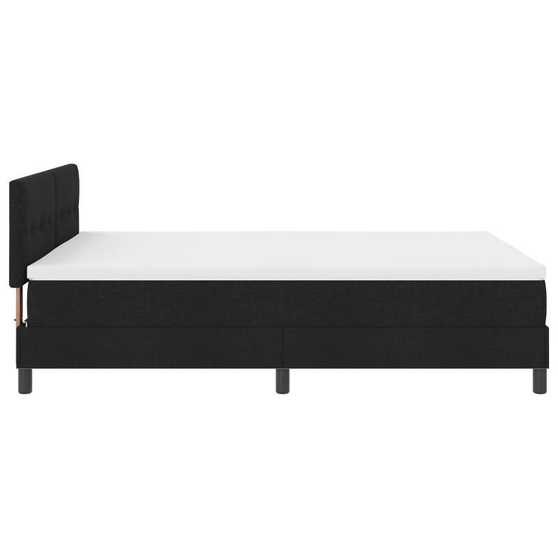 Boxspringbett mit Matratze & LED Schwarz 160x200 cm Stoff