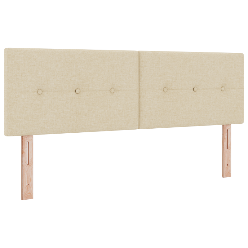 Bettgestell mit Matratze Beige Stoff 160 x 200 cm Bettenmatratze