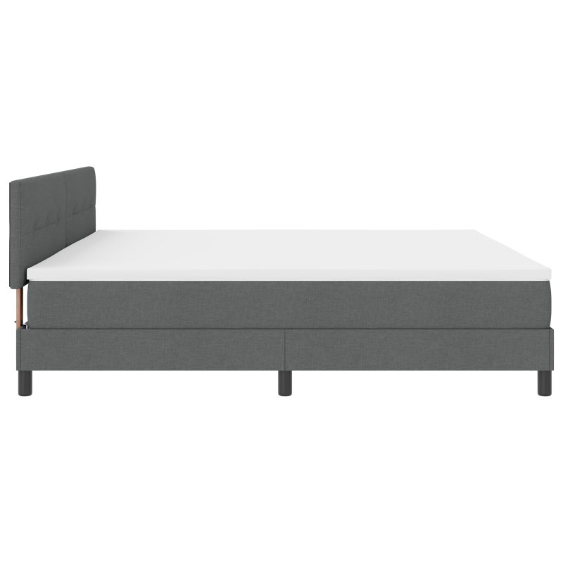 Boxspringbett mit Matratze & LED Dunkelgrau 200x200 cm Stoff