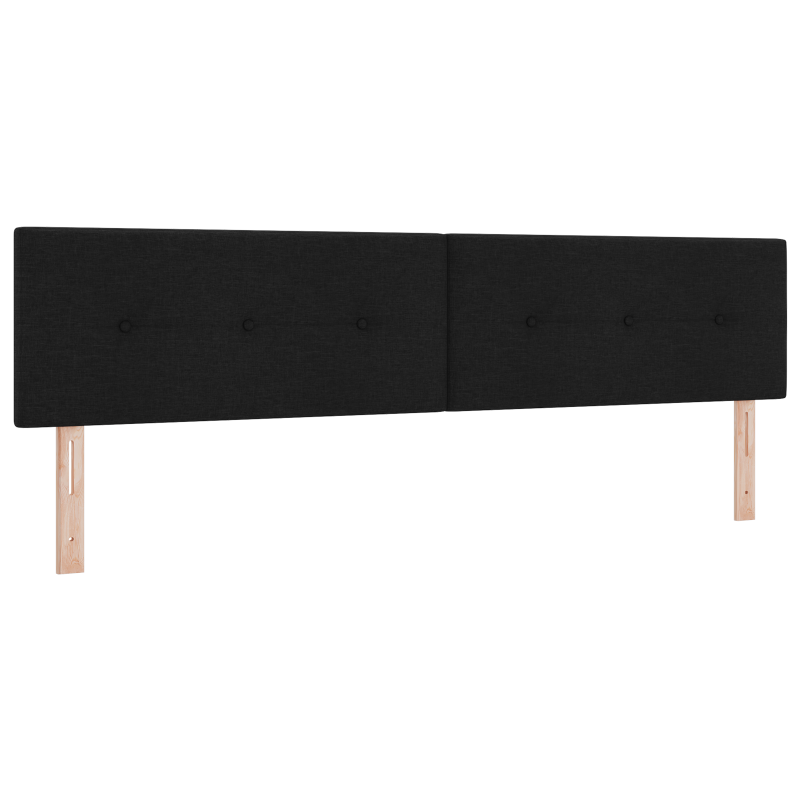 Boxspringbett mit Matratze & LED Schwarz 200x200 cm Stoff