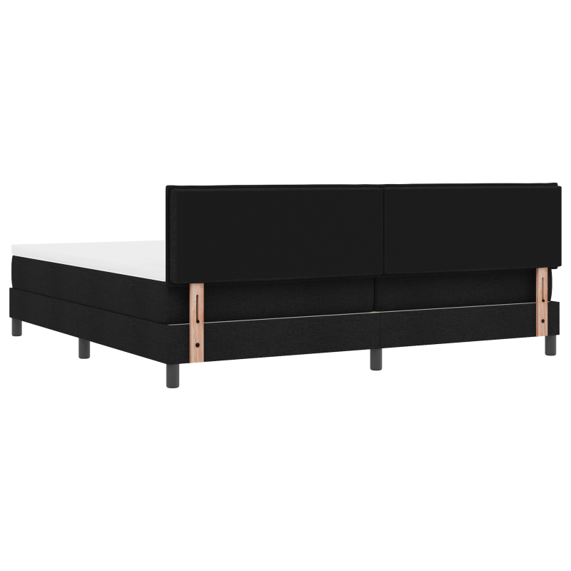 Boxspringbett mit Matratze & LED Schwarz 200x200 cm Stoff