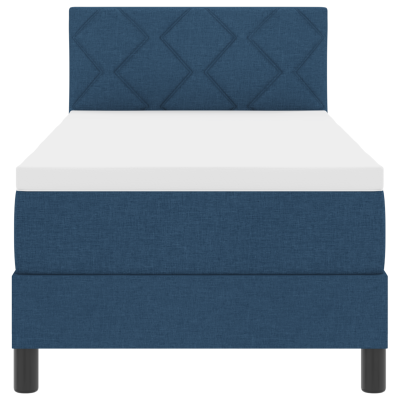 Boxspringbett mit Matratze & LED Blau 80x200 cm Stoff