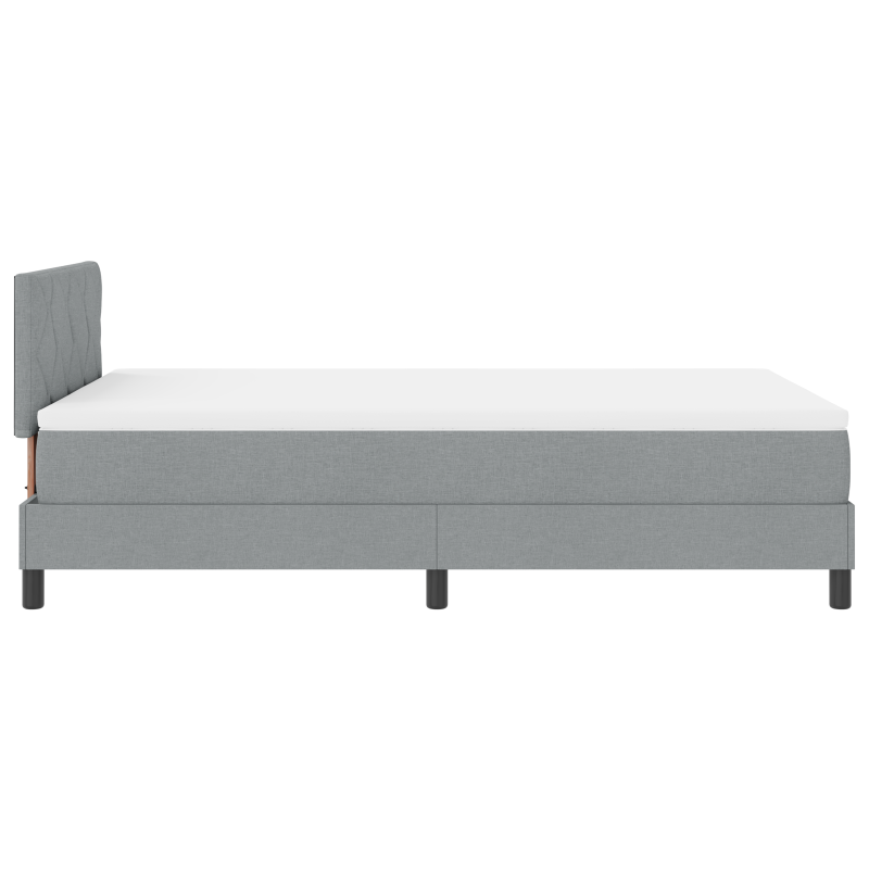 Boxspringbett mit Matratze & LED Hellgrau 120x190 cm Stoff