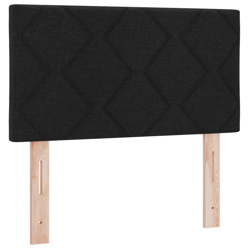 Boxspringbett mit Matratze & LED Schwarz 120x190 cm Stoff