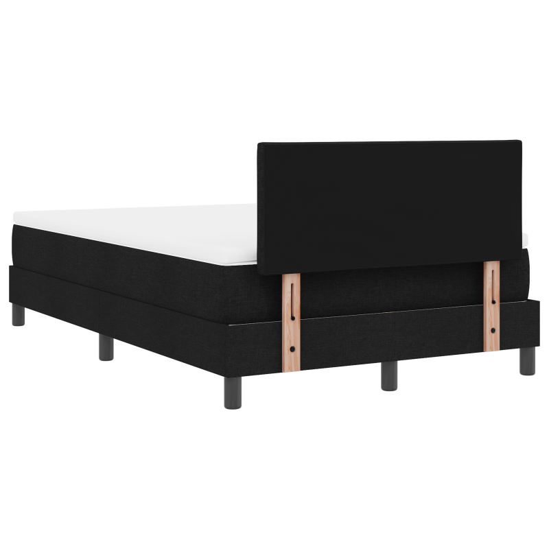 Boxspringbett mit Matratze & LED Schwarz 120x190 cm Stoff