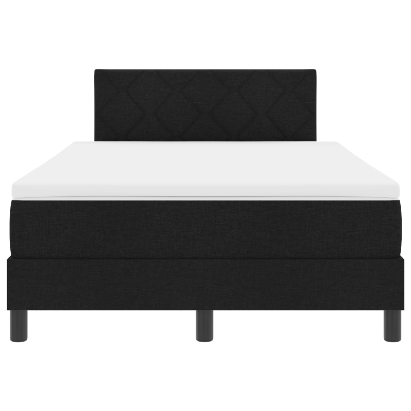 Boxspringbett mit Matratze & LED Schwarz 120x190 cm Stoff