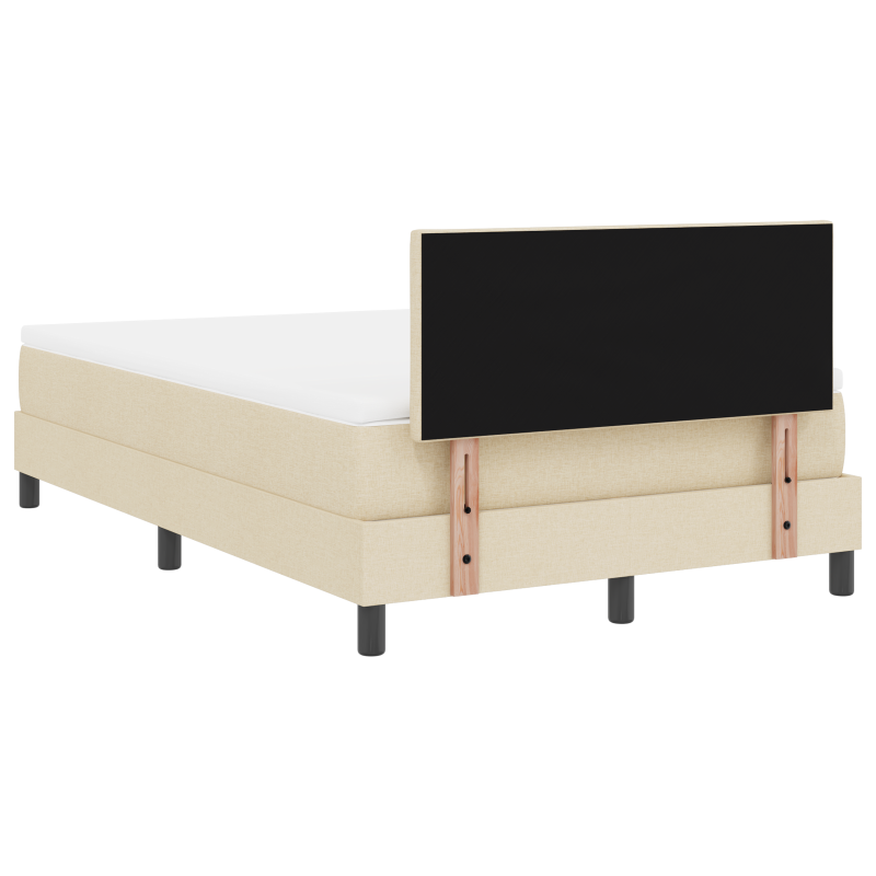 Boxspringbett mit Matratze & LED Creme 120x200 cm Stoff