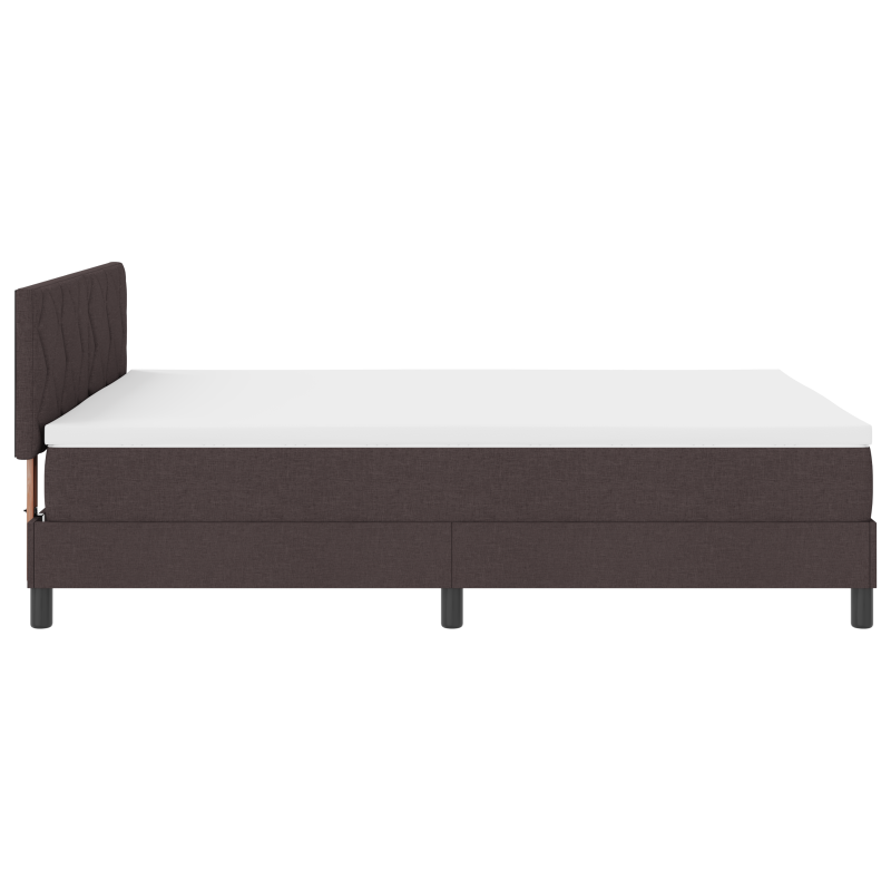 Boxspringbett mit Matratze & LED Dunkelbraun 140x200 cm Stoff