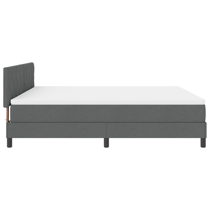 Boxspringbett mit Matratze & LED Dunkelgrau 180x200 cm Stoff