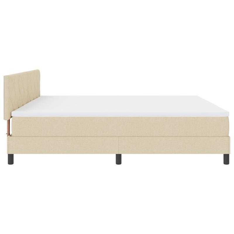 Boxspringbett mit Matratze & LED Creme 200x200 cm Stoff