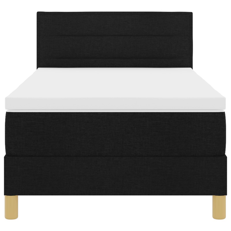 Boxspringbett mit Matratze & LED Schwarz 80x200 cm Stoff