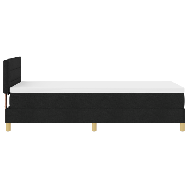 Boxspringbett mit Matratze & LED Schwarz 90x190 cm Stoff