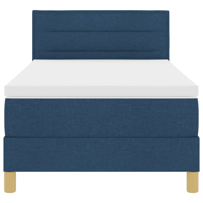Boxspringbett mit Matratze & LED Blau 90x200 cm Stoff