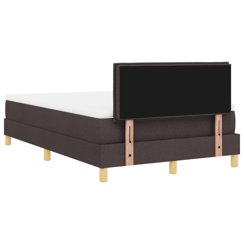 Boxspringbett mit Matratze & LED Dunkelbraun 120x200 cm Stoff