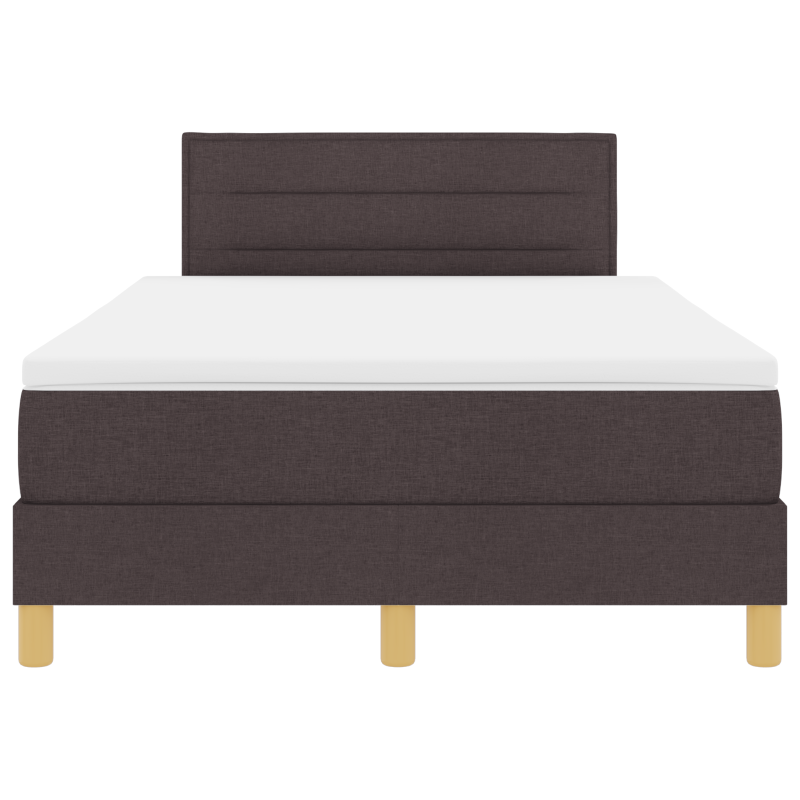 Boxspringbett mit Matratze & LED Dunkelbraun 120x200 cm Stoff
