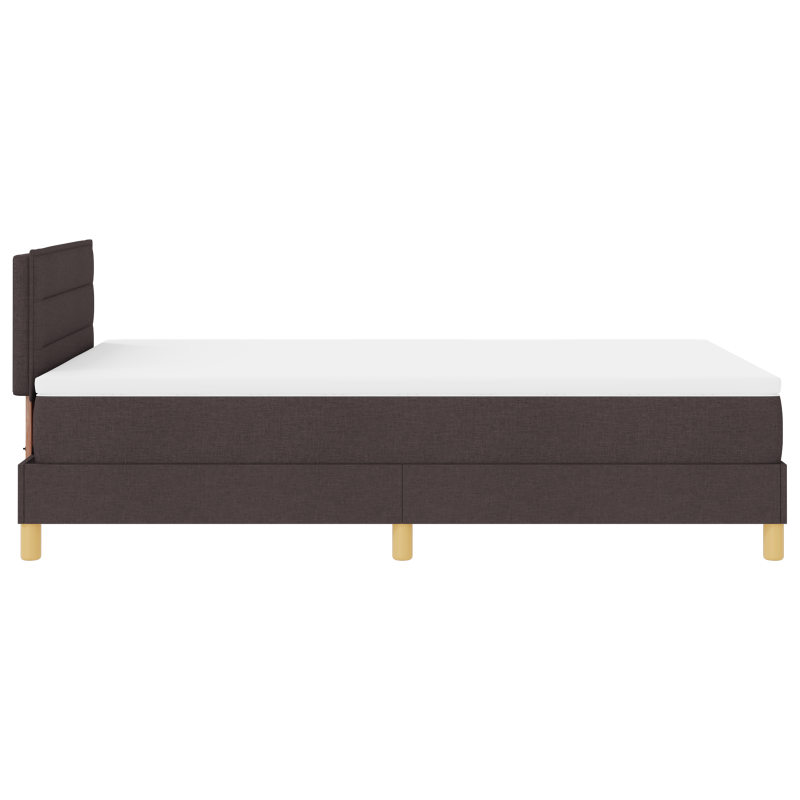 Boxspringbett mit Matratze & LED Dunkelbraun 120x200 cm Stoff