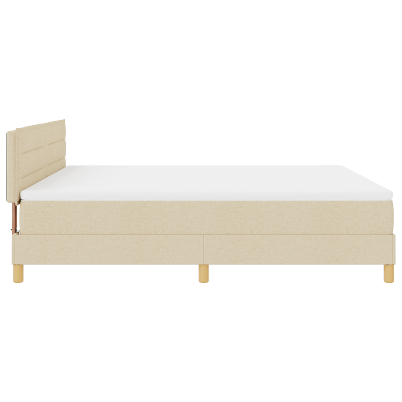 Boxspringbett mit Matratze & LED Creme 180x200 cm Stoff