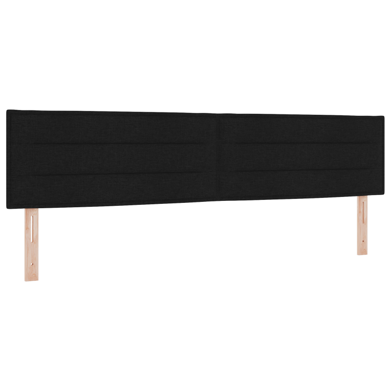 Boxspringbett mit Matratze & LED Schwarz 200x200 cm Stoff