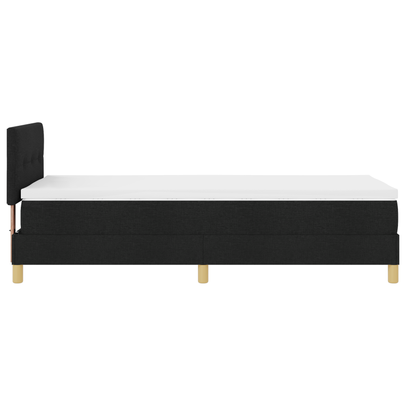 Boxspringbett mit Matratze & LED Schwarz 80x200 cm Stoff