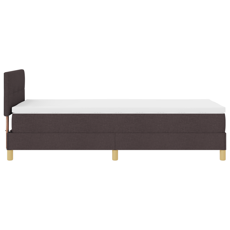 Boxspringbett mit Matratze & LED Dunkelbraun 80x200 cm Stoff