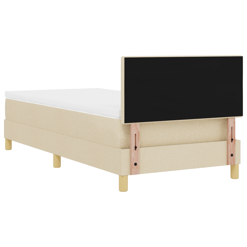 Boxspringbett mit Matratze & LED Creme 80x200 cm Stoff