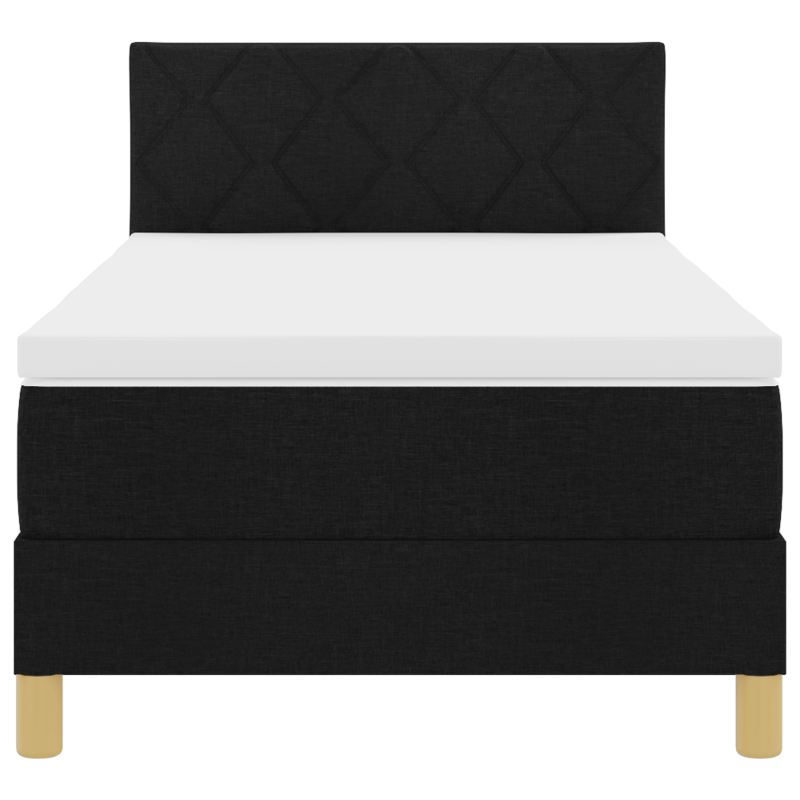 Boxspringbett mit Matratze & LED schwarz 90x190 cm Stoff