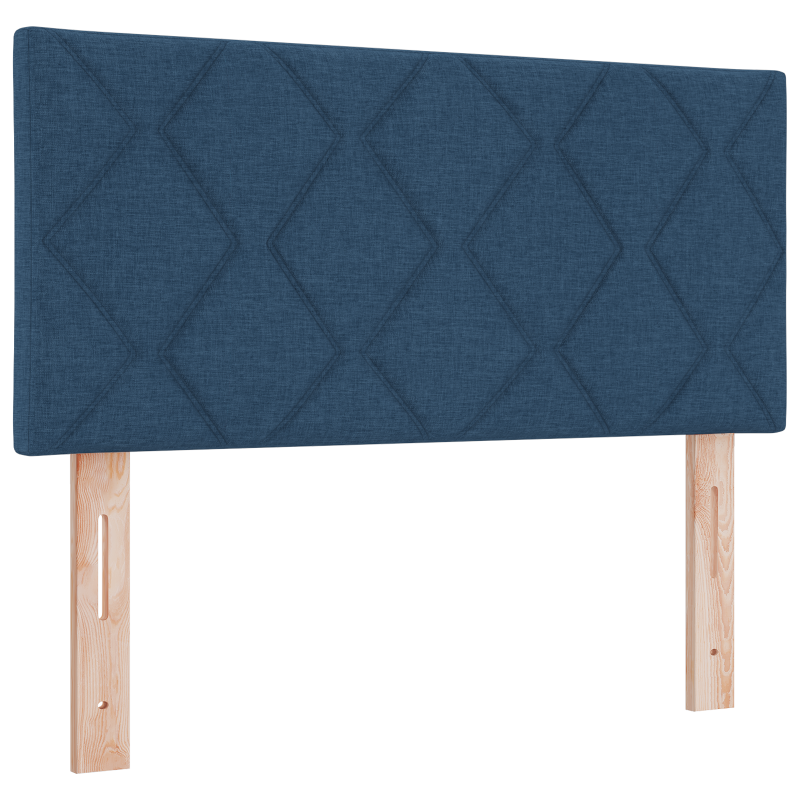 Boxspringbett mit Matratze & LED Blau 120x200 cm Stoff