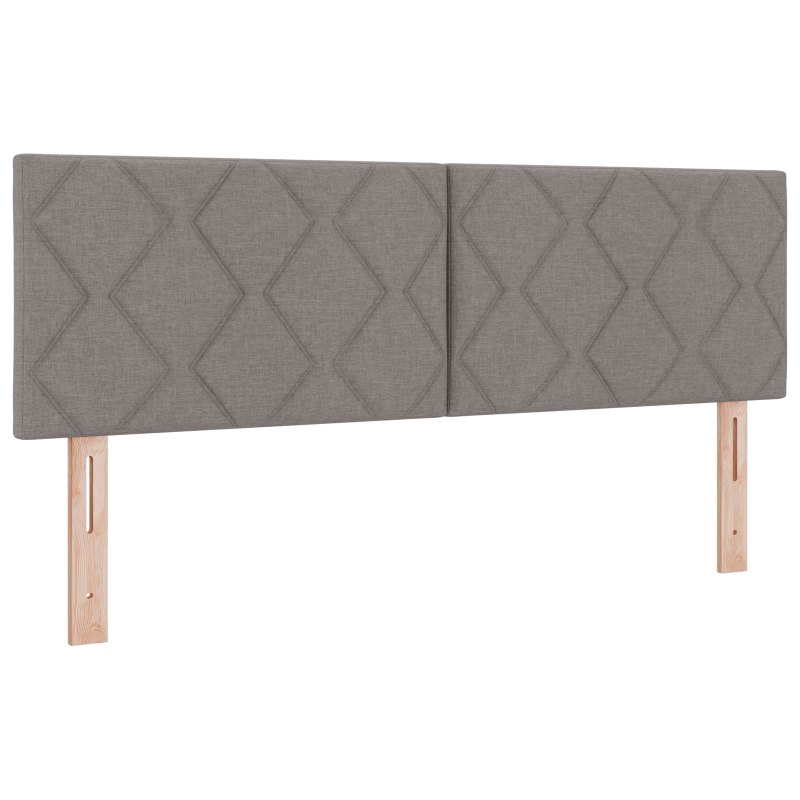 Boxspringbett mit Matratze & LED Taupe 140x190 cm Stoff