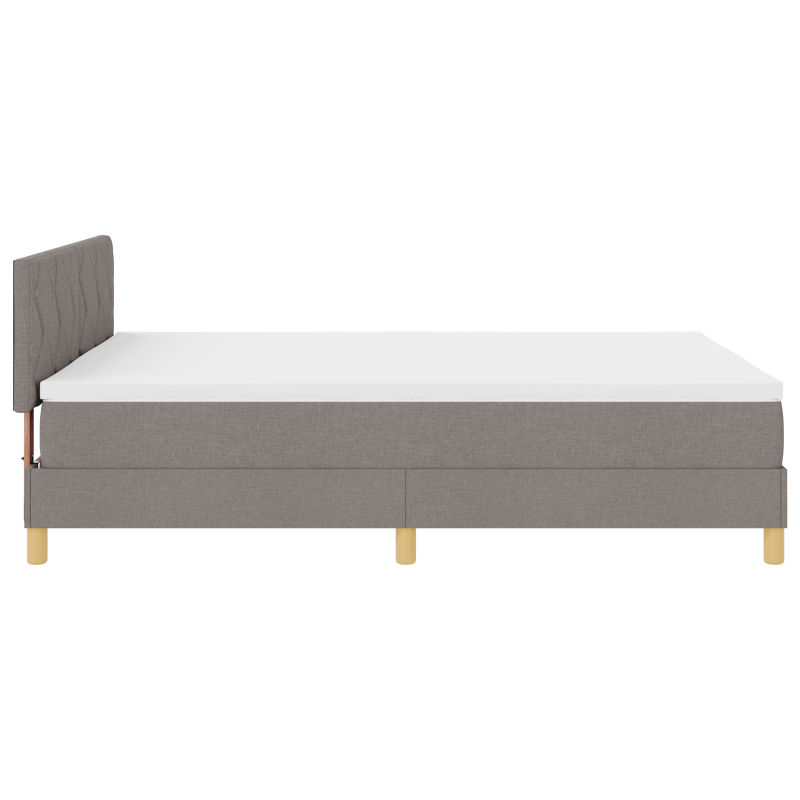 Boxspringbett mit Matratze & LED Taupe 140x190 cm Stoff