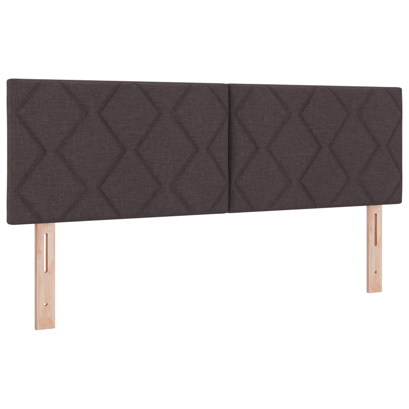 Boxspringbett mit Matratze & LED Dunkelbraun 140x200 cm Stoff