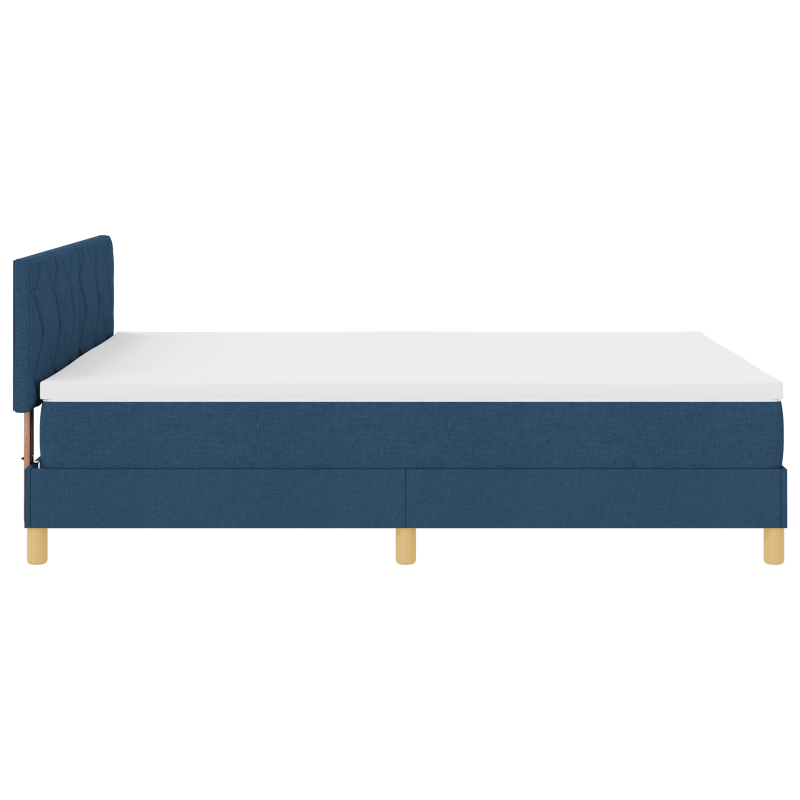 Boxspringbett mit Matratze & LED Blau 140x200 cm Stoff