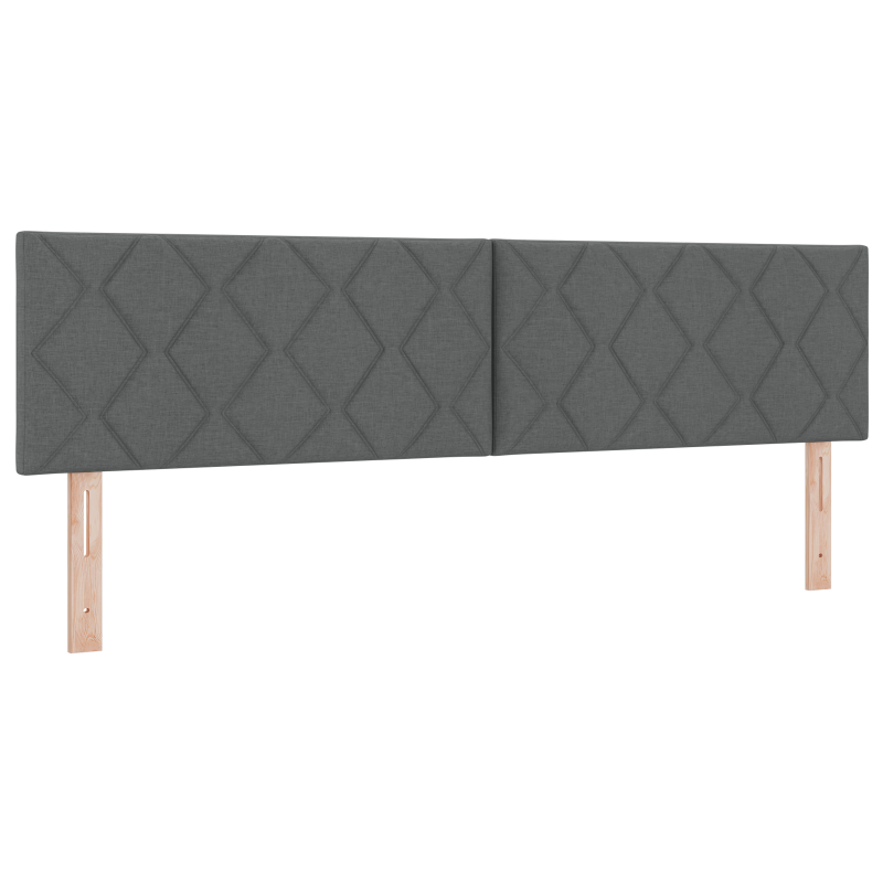 Boxspringbett mit Matratze & LED Dunkelgrau 180x200 cm Stoff