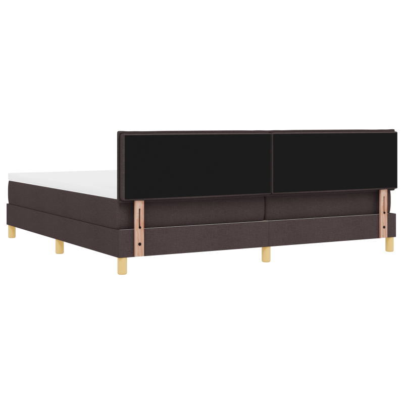 Boxspringbett mit Matratze & LED Dunkelbraun 200x200 cm Stoff