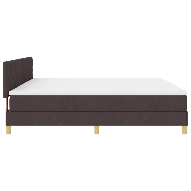 Boxspringbett mit Matratze & LED Dunkelbraun 200x200 cm Stoff