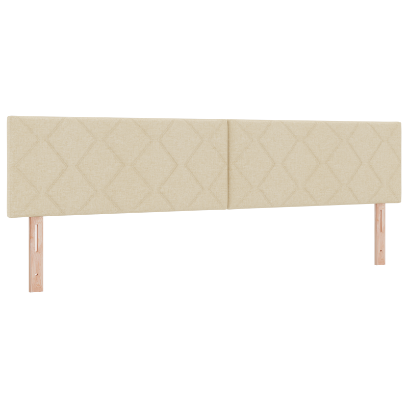 Boxspringbett mit Matratze & LED Creme 200x200 cm Stoff