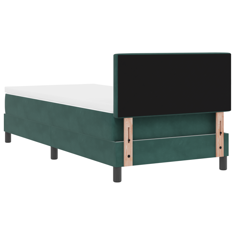 Boxspringbett mit Matratze & LED Dunkelgrün 90x190 cm Samt