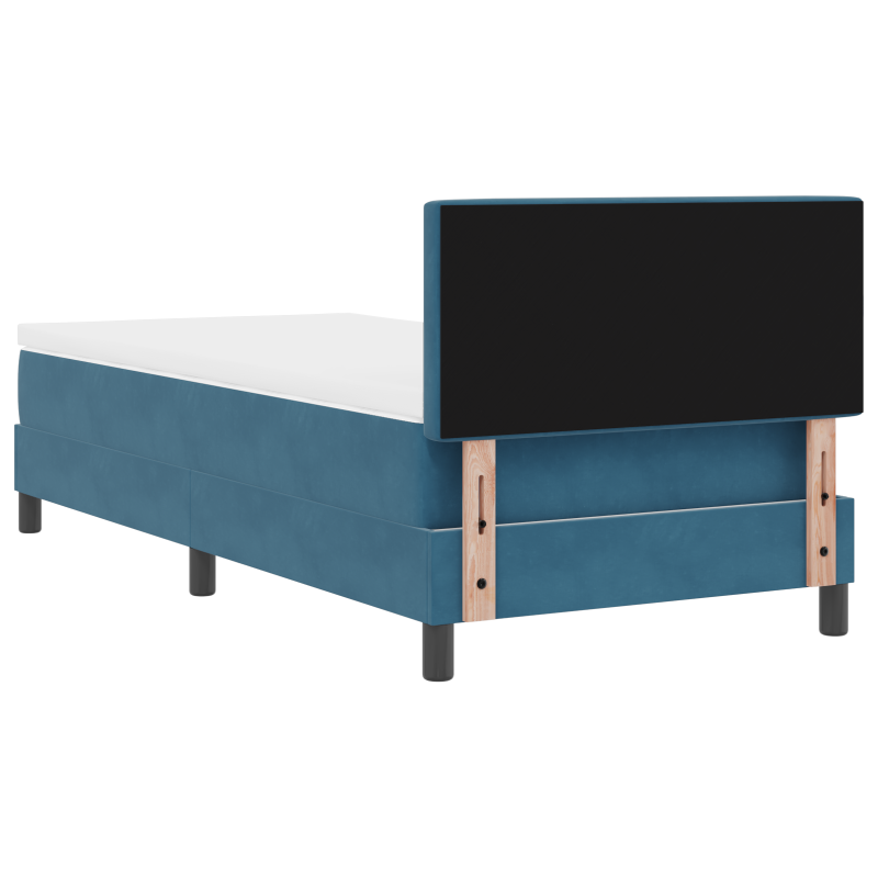 Boxspringbett mit Matratze & LED Dunkelblau 90x200 cm Samt