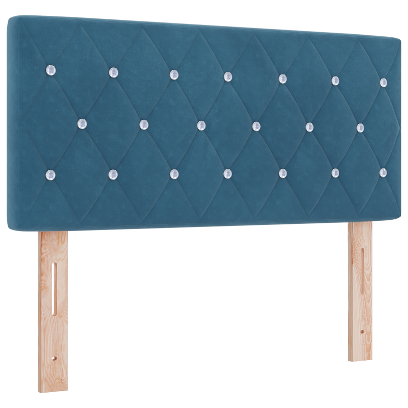 Boxspringbett mit Matratze & LED Dunkelblau 120x190 cm Samt