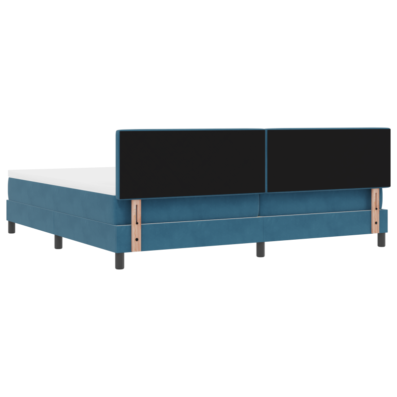Boxspringbett mit Matratze & LED Dunkelblau 200x200 cm Samt