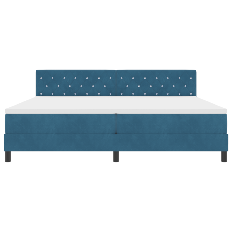 Boxspringbett mit Matratze & LED Dunkelblau 200x200 cm Samt