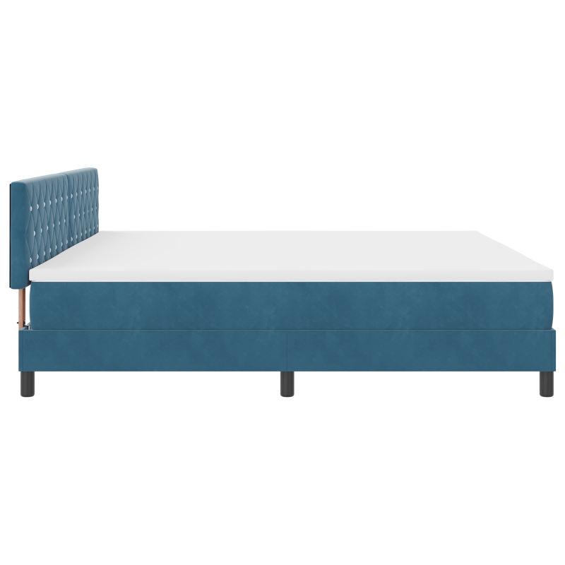 Boxspringbett mit Matratze & LED Dunkelblau 200x200 cm Samt