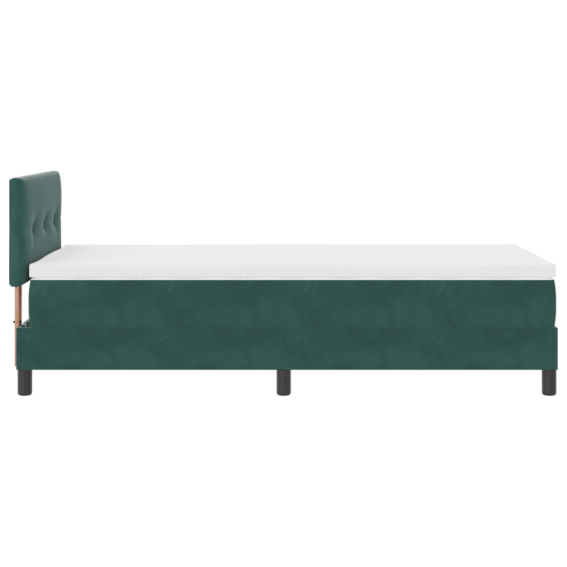 Boxspringbett mit Matratze & LED Dunkelgrün 80x200 cm Samt