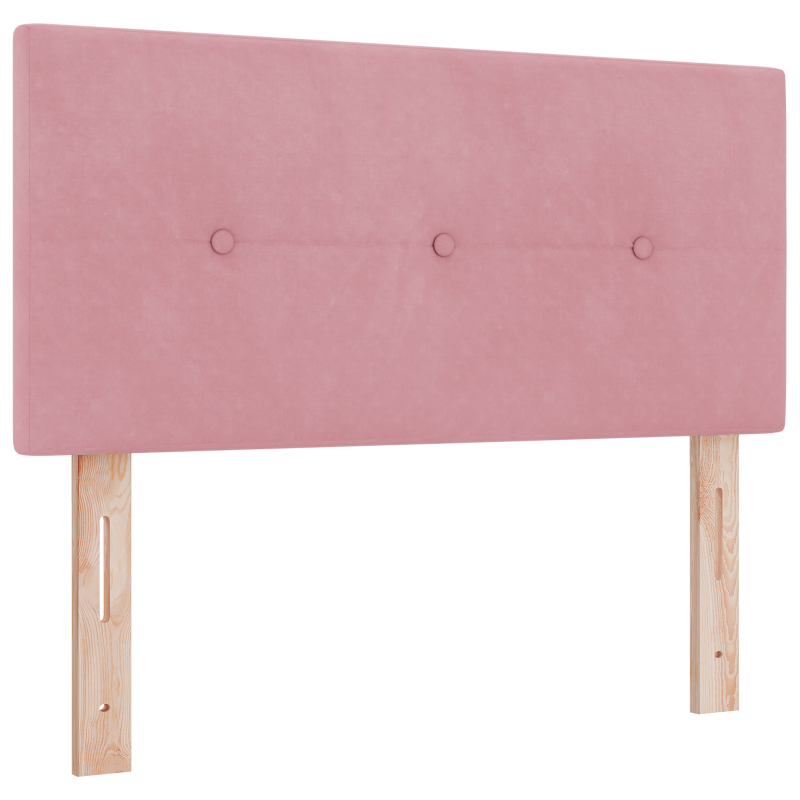 Boxspringbett mit Matratze & LED Pink 80x200 cm Samt