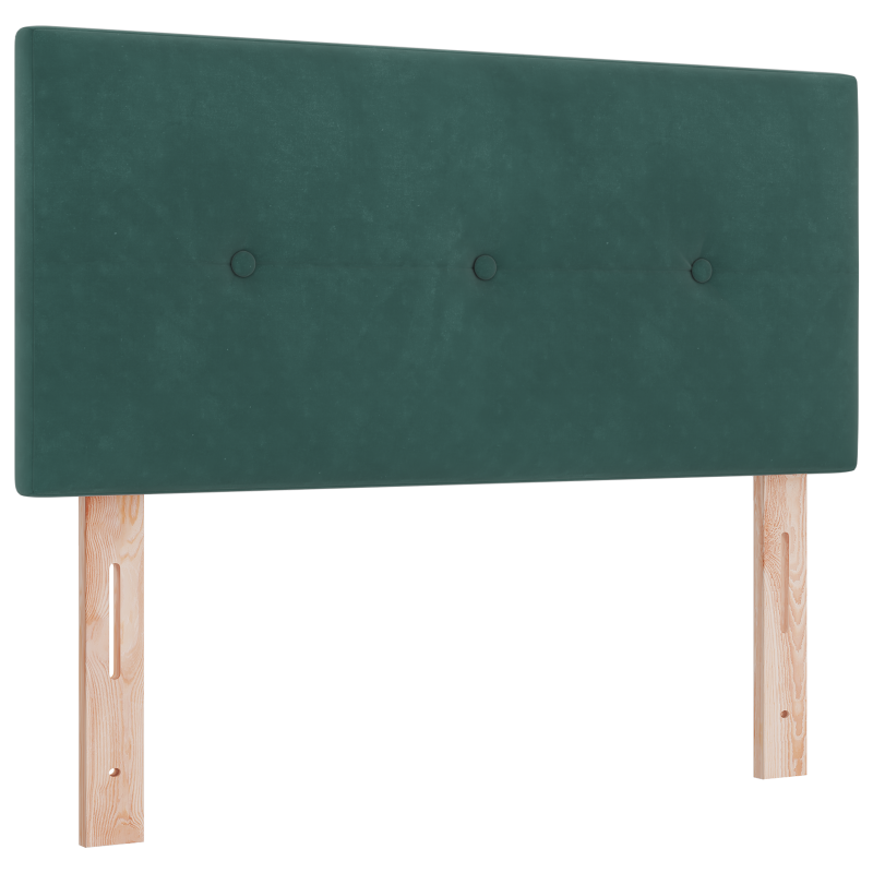 Boxspringbett mit Matratze & LED Dunkelgrün 100x200 cm Samt