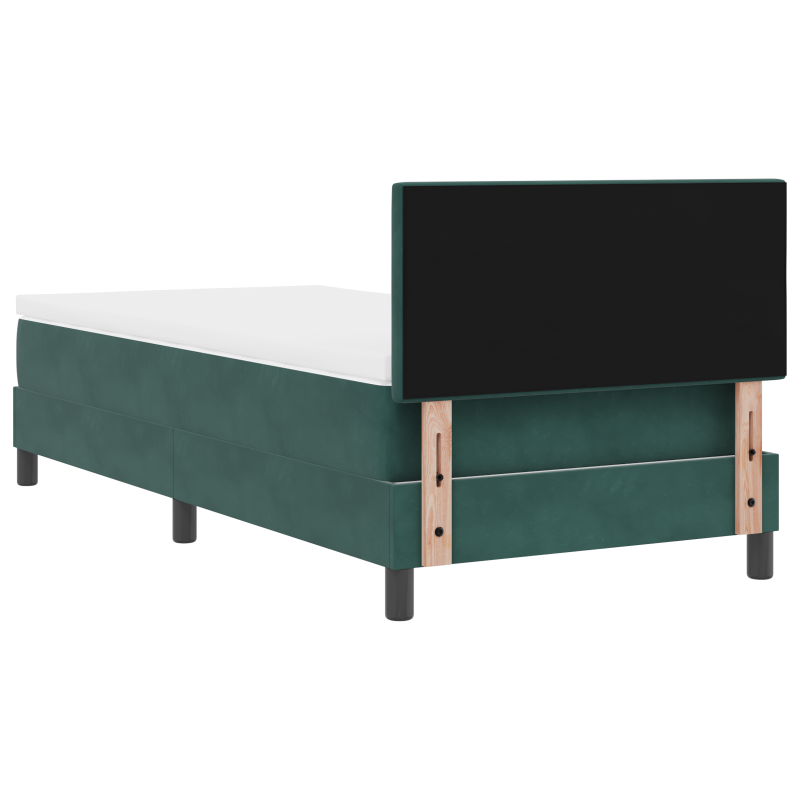 Boxspringbett mit Matratze & LED Dunkelgrün 100x200 cm Samt
